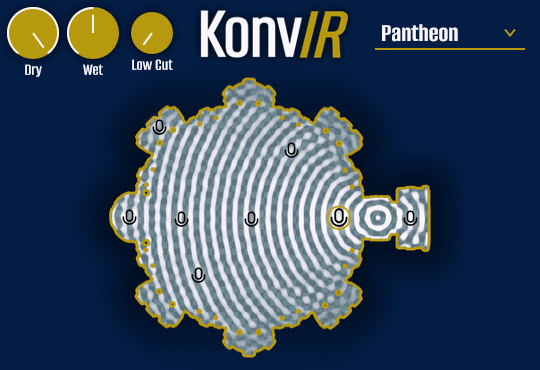 KonvIR Pro simulating reverb in the Pantheon, Rome
